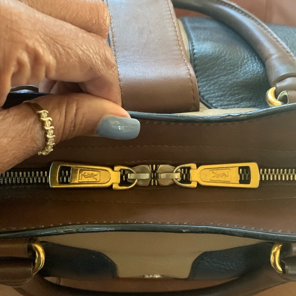 Yves Saint Laurent Tri-Color Leather Cabas Chyc Bag - Picture 5 of 14